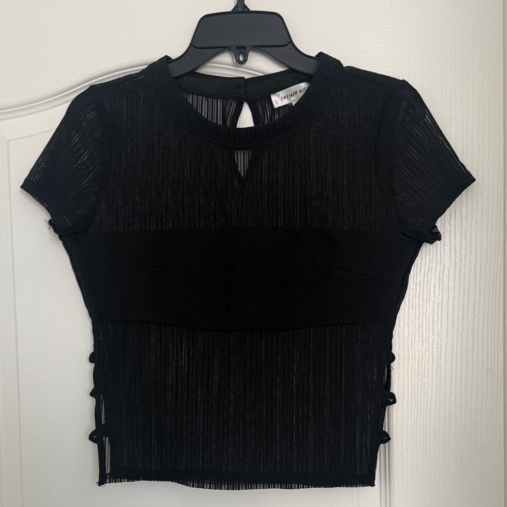 Elegant Black Sheer Blouse